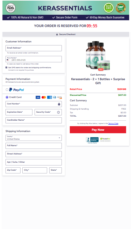 Kerassentials order page